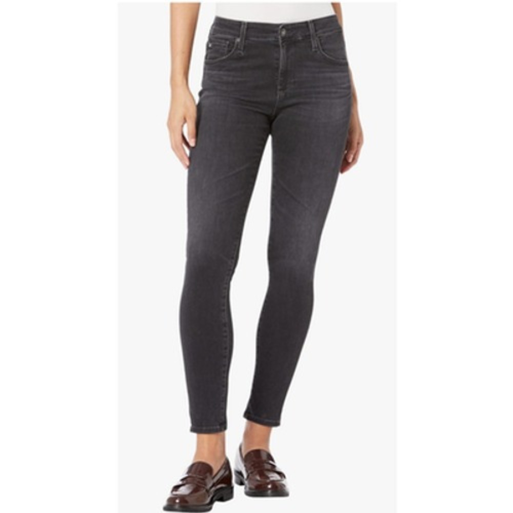 AG Adriano Goldschmied Women 25R Jeans The Farrah Skinny Ankle‎ Washed Black